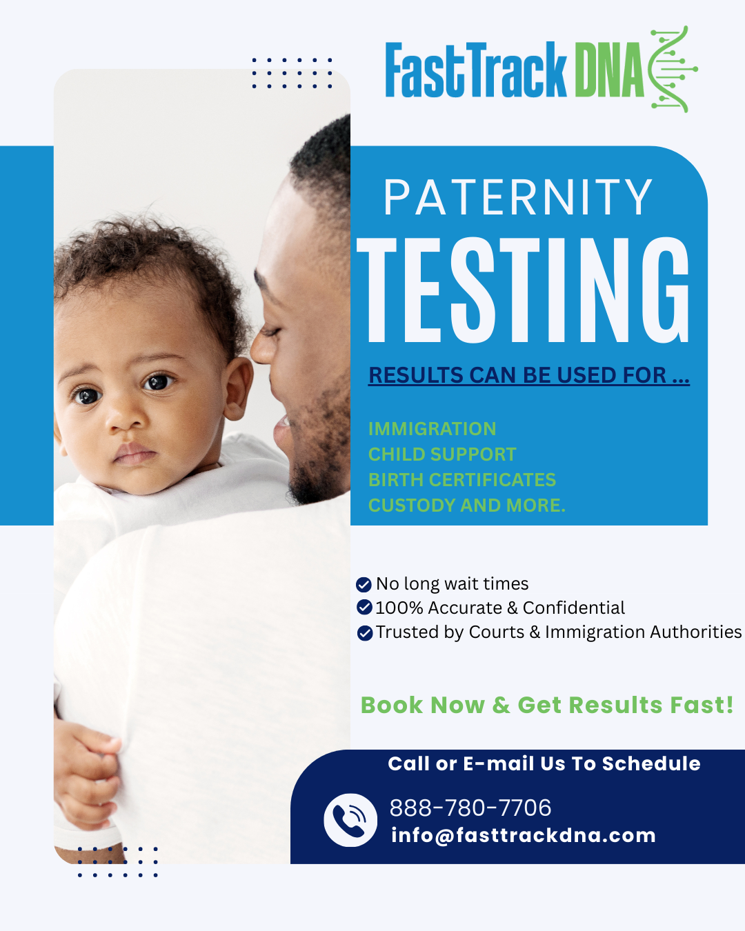 Father and child with DNA report – Paternity DNA Testing in Chicago