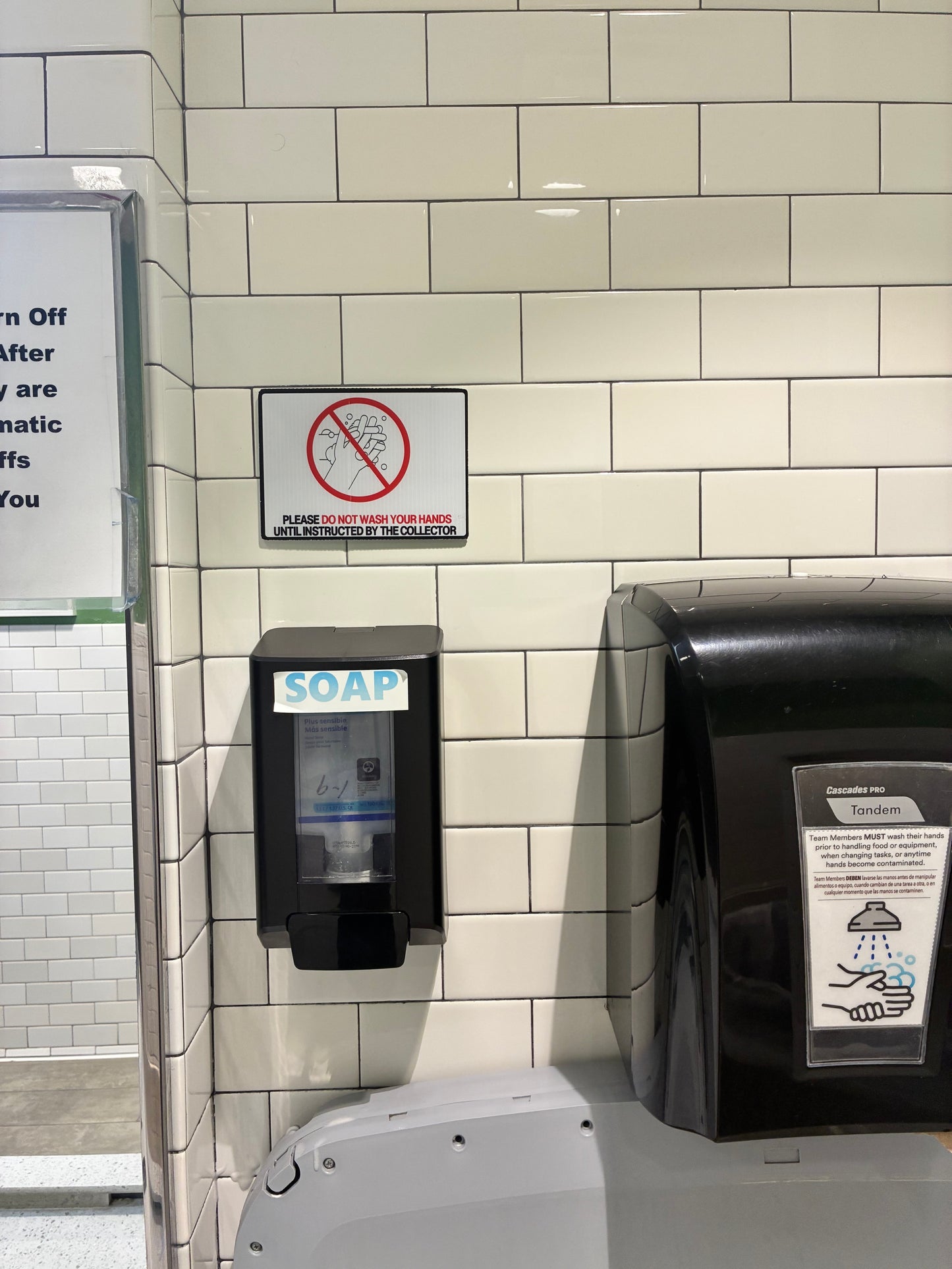 DOT Drug Testing Signs – Do Not Flush / Do Not Wash Hands (Bathroom Compliance Sign)